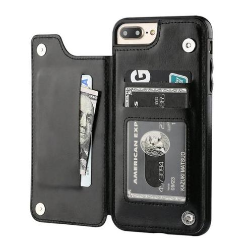 Retro iPhone SE (2020) Leren Flip Case Portefeuille - Wallet, Telecommunicatie, Mobiele telefoons | Hoesjes en Frontjes | Apple iPhone