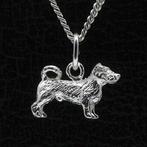 Zilveren Jack russell terrier ruwhaar met staart ketting ..., Sieraden, Tassen en Uiterlijk, Verzenden, Nieuw