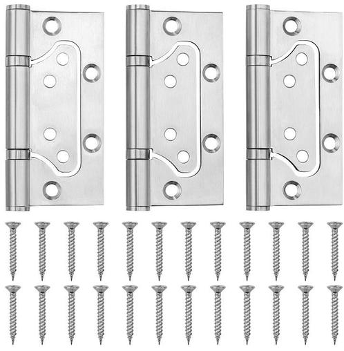 Set van 3 freesvrije scharnieren 100x40 mm rvs, Doe-het-zelf en Verbouw, Hang- en Sluitwerk, Verzenden