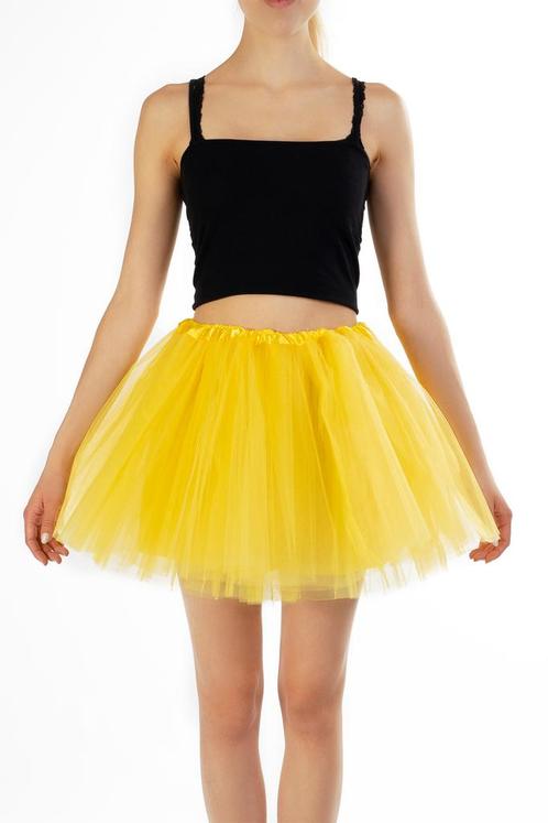 KIMU® Tutu Geel Tule Rokje XL XXL 3XL Gele Petticoat Rok Dam, Kleding | Dames, Carnavalskleding en Feestkleding, Kleding, Nieuw
