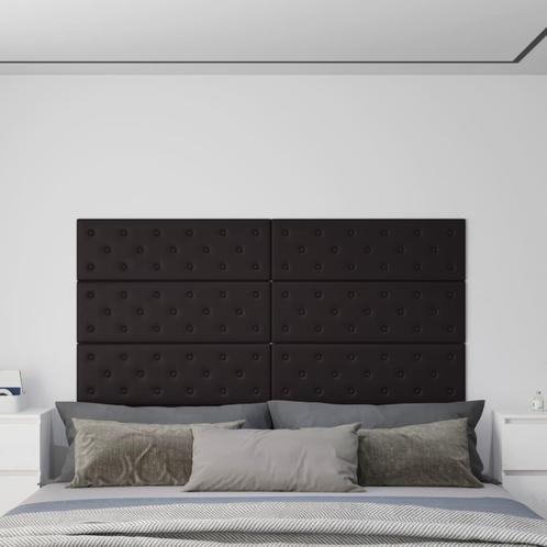 vidaXL Wandpanelen 12 st 3,24 m² 90x30 cm kunstleer zwart, Doe-het-zelf en Verbouw, Platen en Panelen, Nieuw, Verzenden