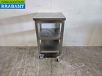 Verrijdbare RVS Werktafel Tafel 50 x 50 x 90,5 cm Horeca, Ophalen of Verzenden, Gebruikt
