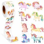 500 Stickers Op Rol - 2.5cm - Eenhoorn / Unicorn Los -, Verzenden, Nieuw