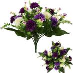 Zijdeboeket 41cm spiky mum large mixed bush, Huis en Inrichting, Woonaccessoires | Kunstplanten en Kunstbloemen, Ophalen of Verzenden