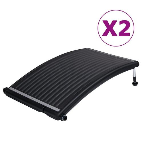 vidaXL Zwembadverwarmingspaneel solar 2 st gebogen 110x65 cm, Tuin en Terras, Zwembad-toebehoren, Nieuw, Verzenden
