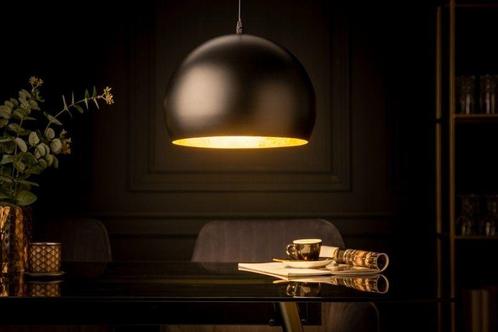 Elegante hanglamp BLACK GOLDEN BALL 30cm zwart met bladgoud, Huis en Inrichting, Lampen | Hanglampen, Ophalen of Verzenden
