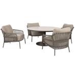 Sarah Capalbio low dining tuinset 130xH69 cm rond 5 delig, Tuin en Terras, Ophalen of Verzenden, Nieuw