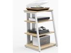 FITUEYES - HIFI-kast - Met 4 planken - Hout en staal - Max, Verzenden, Nieuw