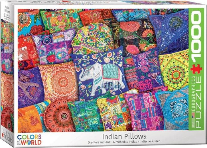 Indian Pillows Puzzel (1000 stukjes) | Eurographics -, Hobby en Vrije tijd, Denksport en Puzzels, Nieuw, Verzenden