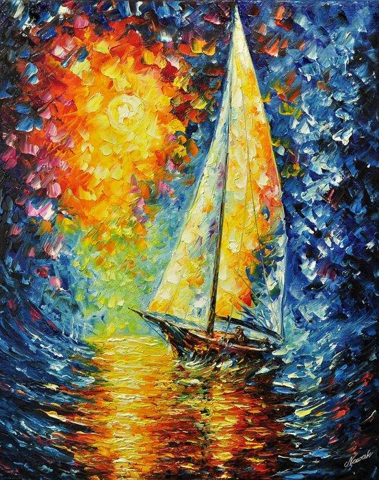 Olga Nowak (1956) - A gust of wind, Antiek en Kunst, Kunst | Schilderijen | Klassiek