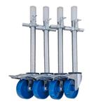 4 Stuks zwenkwiel nylon 150 mm op stalen spindel 375 KG, Verzenden, Nieuw