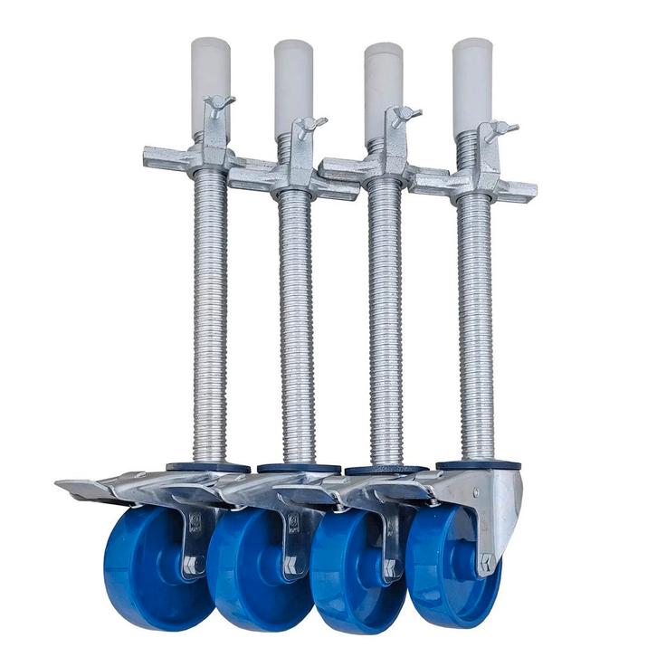4 Stuks zwenkwiel nylon 150 mm op stalen spindel 375 KG, Doe-het-zelf en Verbouw, Overige Doe-het-zelf en Verbouw, Nieuw, Verzenden