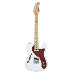 Aria TEG-TL TTWH Modern Classics Witte Telecaster Hollowbody, Ophalen of Verzenden, Nieuw