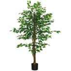 Ficusboom Kunstplant, Levensecht, 150 Cm Hoog, Met Pot, Groe, Huis en Inrichting, Woonaccessoires | Kunstplanten en Kunstbloemen