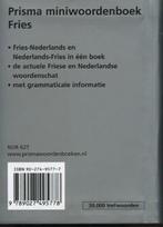Prisma mini Fries / Prisma mini woordenboeken 9789027495778, Boeken, Verzenden, Zo goed als nieuw, Auteur