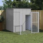 vidaXL Hondenhok met ren 165x251x181 cm gegalvaniseerd staal, Dieren en Toebehoren, Hondenhokken, Verzenden, Nieuw