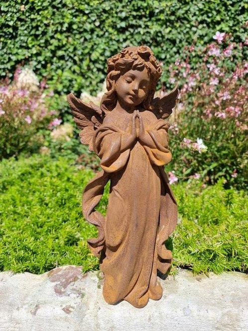 sculptuur, Biddende engel - 32 cm - IJzer, Antiek en Kunst, Curiosa en Brocante