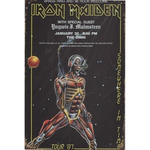 Concert Bord - Iron Maiden Somewhere In Time Tour 87, Verzamelen, Muziek, Artiesten en Beroemdheden, Poster, Artwork of Schilderij