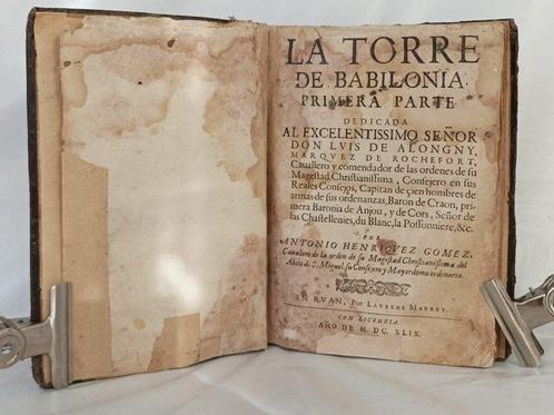 Antonio Enríquez Gómez - La torre de Babilonia - 1649, Antiek en Kunst, Antiek | Boeken en Bijbels
