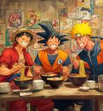 Canvas Fit - Alberto Ricardo - “Ramen. Naruto, Goku, Luffy,, Nieuw