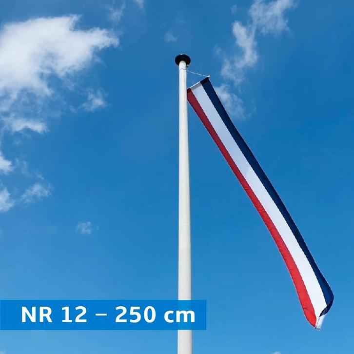 NR 12: Nederlandse wimpel 250 cm marineblauw met stokje., Diversen, Vlaggen en Wimpels, Nieuw