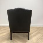 vintage Arne Norell leren fauteuil, zwart, Huis en Inrichting, Fauteuils, Ophalen of Verzenden, Gebruikt, Leer