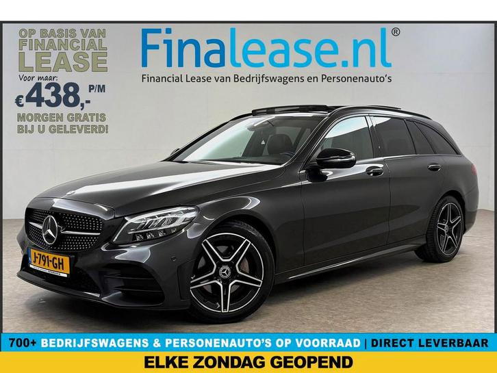 Mercedes-Benz C-Klasse 180 AMG 157PK Pano LED verlichting, Auto's, Mercedes-Benz, Lease, Automaat, Stationwagon, Benzine, Zilver of Grijs