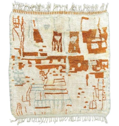 Berber, Abstract Marokkaans Patroon Wol Tapijt - Vloerkleed, Huis en Inrichting, Stoffering | Tapijten en Kleden