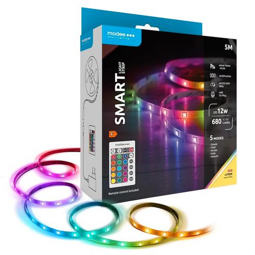 Modee Smart LED Strip met Afstandsbediening 5 meter - 12W -, Huis en Inrichting, Lampen | Overige, Nieuw, Verzenden