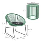 TRUUSK Polyrattan Tuinmeubelset, Outdoor Lounge Balkonmeubil, Tuin en Terras, Verzenden, Nieuw