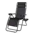 Tuinstoel - Ligstoel Zwart Opvouwbaar (Stoelen), Tuin en Terras, Tuinstoelen, Verzenden, Nieuw