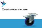 Verschillende zwenkwielen met rem op voorraad, Verzenden, Nieuw