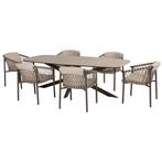 Prado Allora dining tuinset 240x105xH75 cm 7 delig keramiek, Tuin en Terras, Ophalen of Verzenden, Nieuw