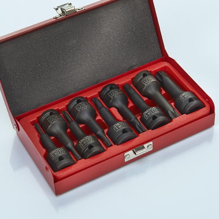 Smoos Torx krachtdoppenset 9-delig - Smoos, Doe-het-zelf en Verbouw, Gereedschap | Handgereedschap, Nieuw, Ophalen of Verzenden