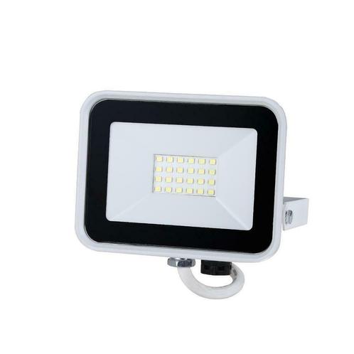 LED bouwlamp - Wit - 20W - 1600 lumen - Met beugel, Tuin en Terras, Buitenverlichting, Waterbestendig, Led, Netvoeding, Minder dan 50 watt