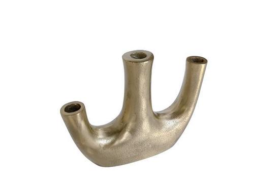 Veiling - Tulpen Vaas small met 3 tuiten champagne goud 20x7, Huis en Inrichting, Woonaccessoires | Wanddecoraties