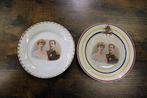 Nimy - Bord (2) - Creamware - Huwelijk Albert en Elisabeth