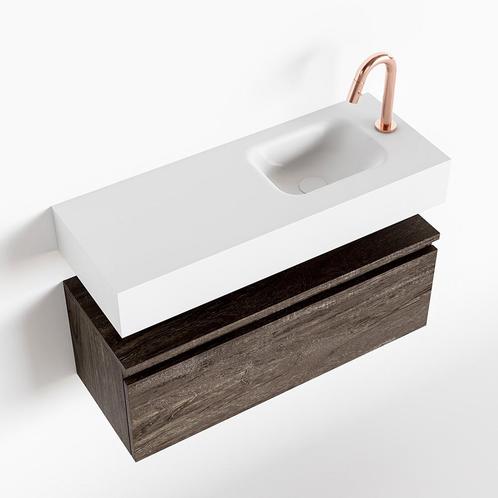 MONDIAZ ANDOR 80cm toiletmeubel dark brown. LEX 80cm, Doe-het-zelf en Verbouw, Sanitair, Bad, Nieuw, Ophalen of Verzenden