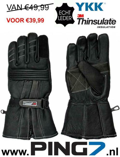 Leren Scooterhandschoenen Winter Brommerhandschoenen Leder, Watersport en Boten, Hengelsport | Algemeen, Kleding, Nieuw, Verzenden