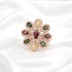 Zonder minimumprijs - Ring Verguld Toermalijn - Topaas -, Nieuw