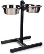 Beeztees Standaard - Dinerset Hond - Zwart - 25 cm, Ophalen of Verzenden, Zo goed als nieuw