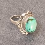 Zonder Minimumprijs - Ring Massief en turquoise - Oude, Antiek en Kunst