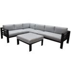 Showroommodel Almeria hoek loungeset 6-delig aluminium, Tuin en Terras, Ophalen of Verzenden, Nieuw
