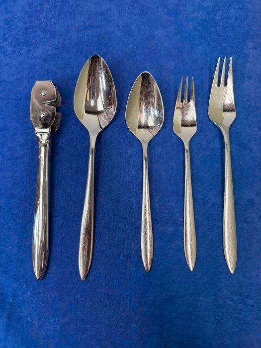 Gero Zilduro - Bestekset voor 12 personen (82) - Staal, Antiek en Kunst, Antiek | Meubels | Tafels