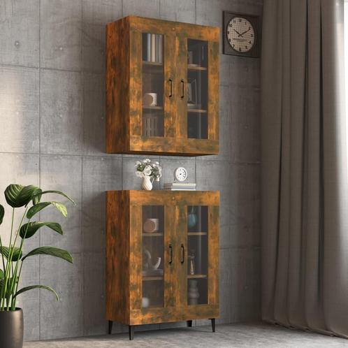 vidaXL Hangkast 69,5x34x90 cm gerookt eikenkleurig, Huis en Inrichting, Kasten | Buffetkasten, 25 tot 50 cm, Nieuw, Overige houtsoorten