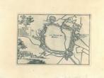 Stadsplattegrond van Mons, Antiek en Kunst, Kunst | Etsen en Gravures
