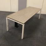 Bureau Palmberg (bxd) 200x80 cm, zebrano bruin blad - witte