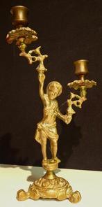 Kandelaar - Brons, Messing - Antieke kandelaar 1900s