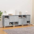 vidaXL Dressoirs 3 st 60x35x70 cm bewerkt hout betongrijs, Huis en Inrichting, Kasten | Dressoirs, Verzenden, Nieuw, 50 tot 100 cm