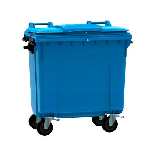 Afvalcontainer 770 liter blauw met driekantslot, Huis en Inrichting, Woonaccessoires | Prullenbakken, Ophalen of Verzenden